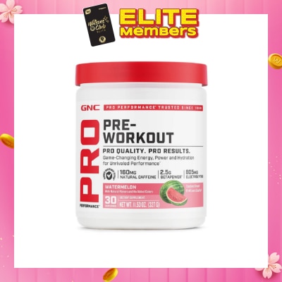 GNC Pro Performance® Pre-Workout Watermelon 327g&nbsp;(Expiry: Aug`2026)