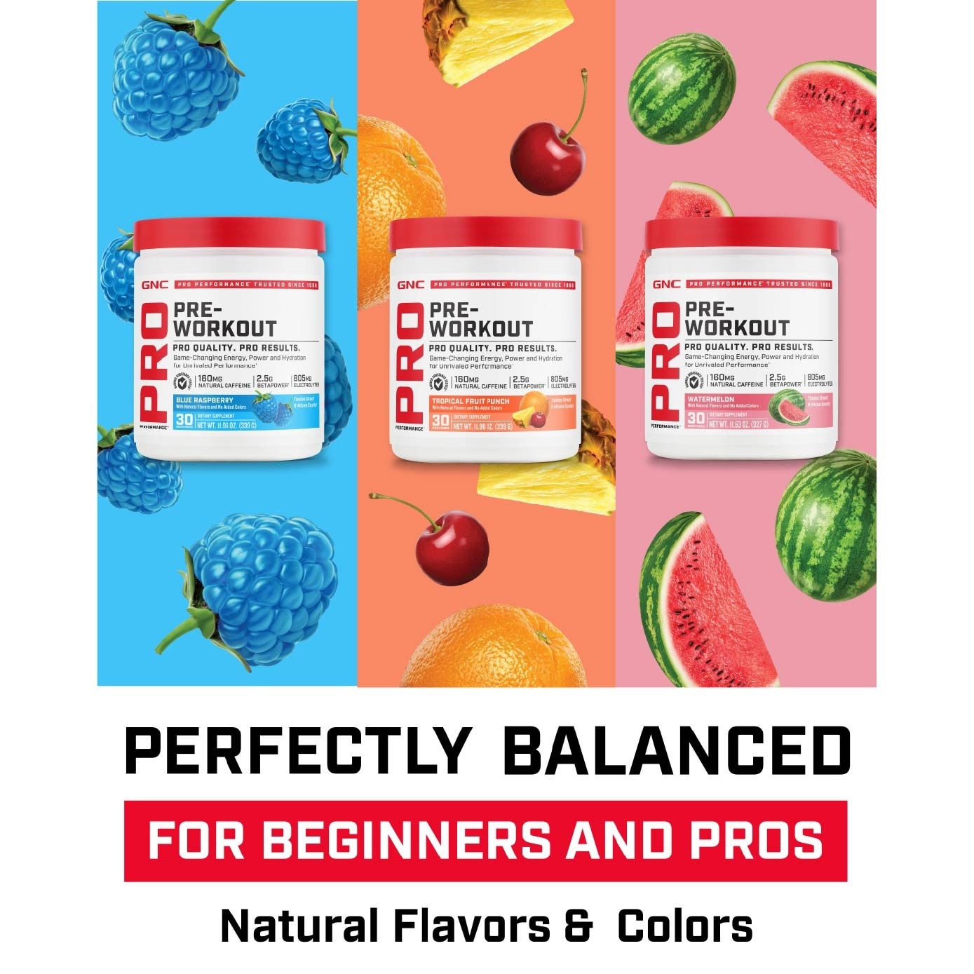 Pro Performance® Pre-Workout Blue Raspberry 339g