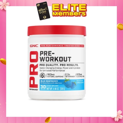 GNC Pro Performance® Pre-Workout Blue Raspberry 339g&nbsp;(Expiry: Aug`2026)