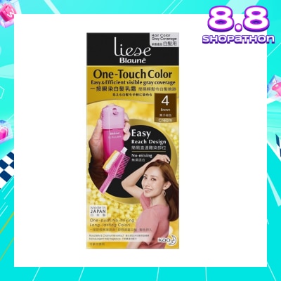 LIESE Blaune One-Touch Color Brown (Visible Gray Hair Coverage) 1s
