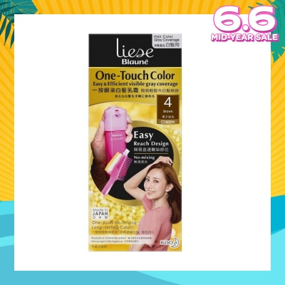 LIESE Blaune One-Touch Color Brown (Visible Gray Hair Coverage) 1s