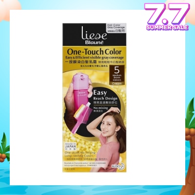 LIESE Blaune One-Touch Color Medium Brown (Visible Gray Hair Coverage) 1s