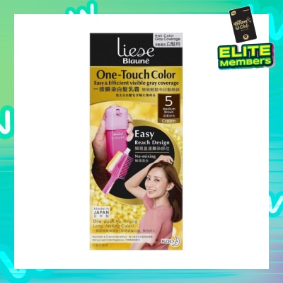 LIESE Blaune One-Touch Color Medium Brown (Visible Gray Hair Coverage) 1s