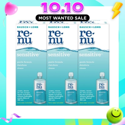BAUSCH + LOMB renu® sensitive™ Multi Purpose Solution 355ml Triple Pack image