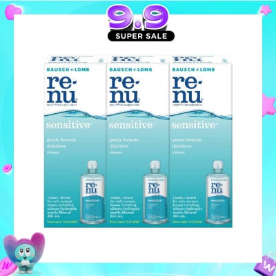 BAUSCH + LOMB - renu® sensitive™ Multi-Purpose Solution 355ml Triple Pack image