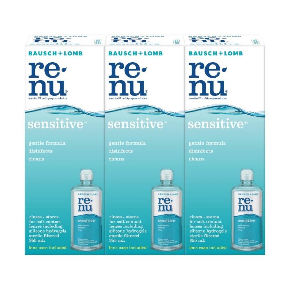 renu® sensitive™ Multi-Purpose Solution 355ml Triple Pack