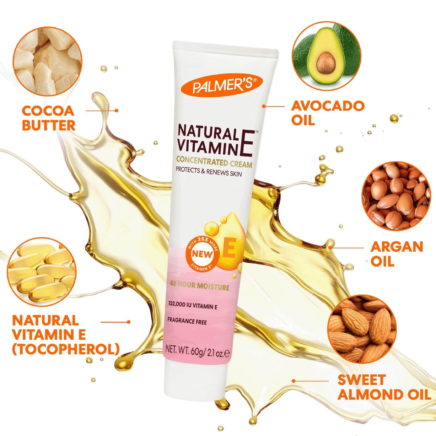 Natural Vitamin E Cream 60g