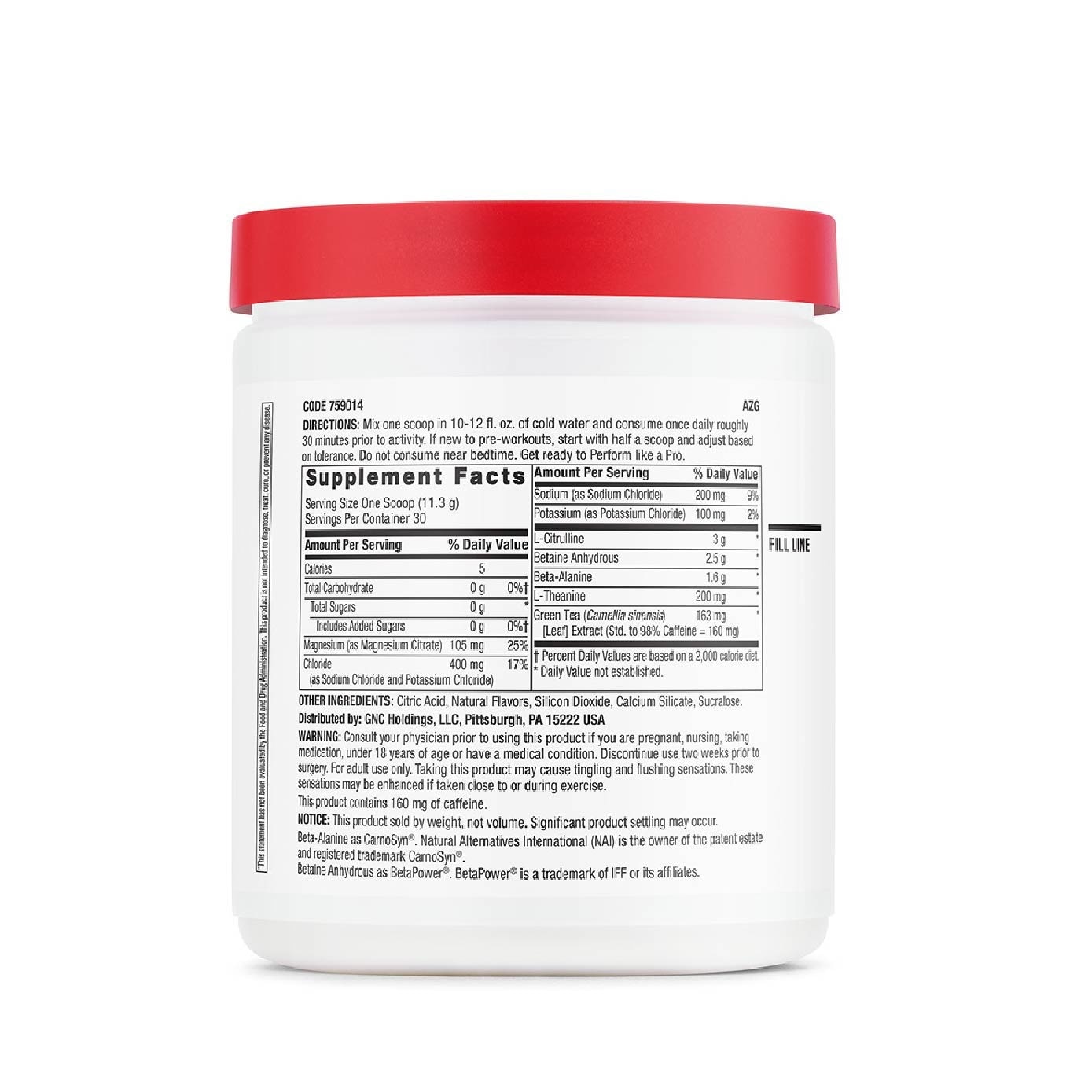 Pro Performance® Pre-Workout Fruit Punch 327g