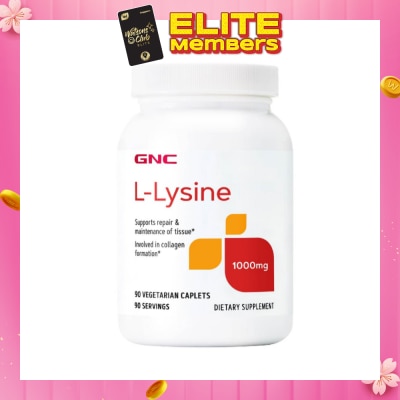GNC L-Lysine 1000mg Tablet Vegetarian 90s