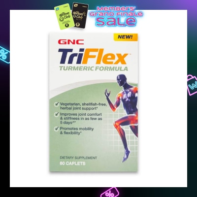 GNC TriFlex Turmeric Formula Caplet Vegetarian 60s (Expiry: May`2026)