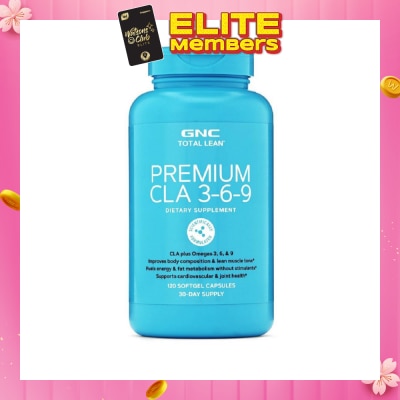 GNC Total Lean® Premium CLA 3-6-9 Softgel 120s (Expiry: Oct`2026)