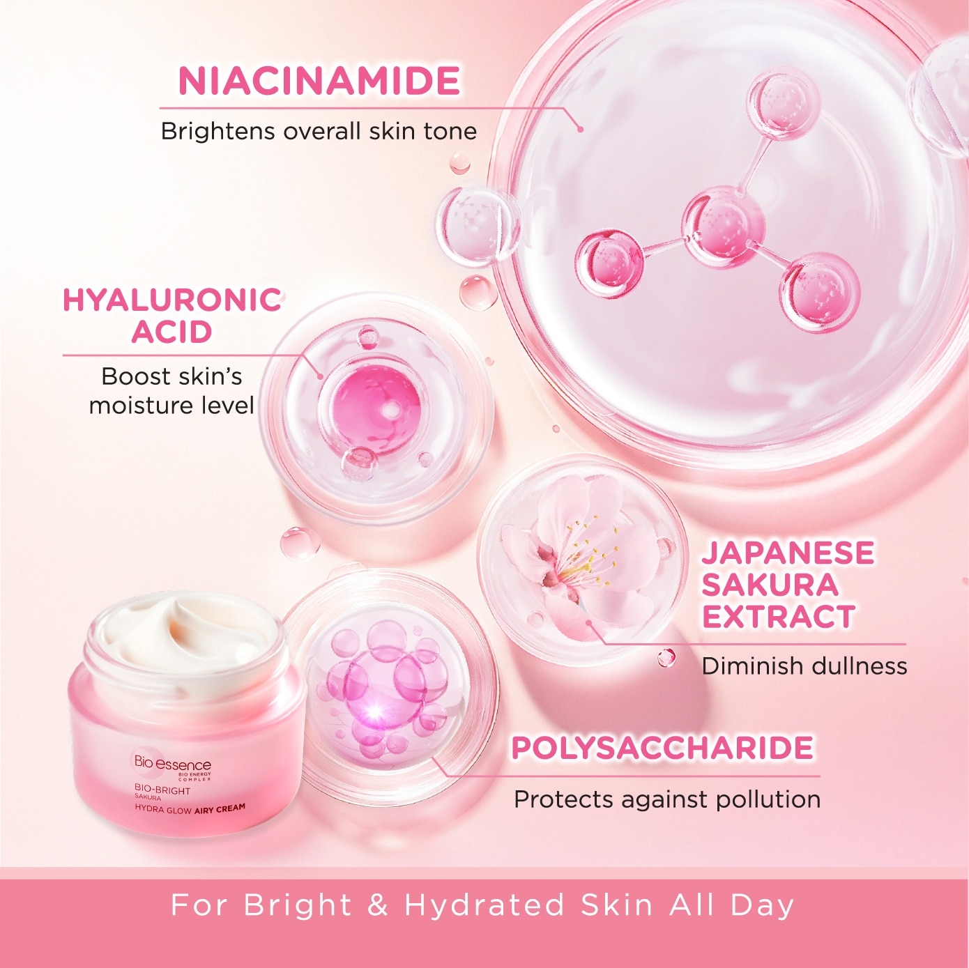 Bio-Bright Sakura Hydra Glow Airy Cream 30g