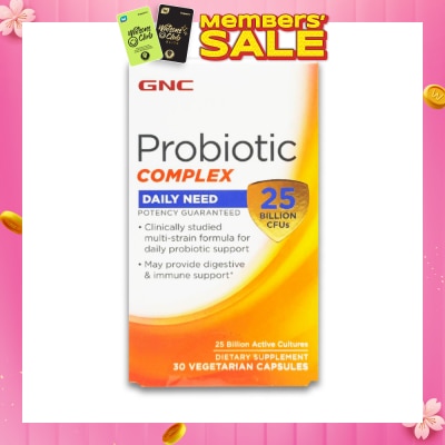 GNC Probiotic Complex Daily Need 25B CFUs Capsule Vegetarian 30s (Expiry: Oct`2026)