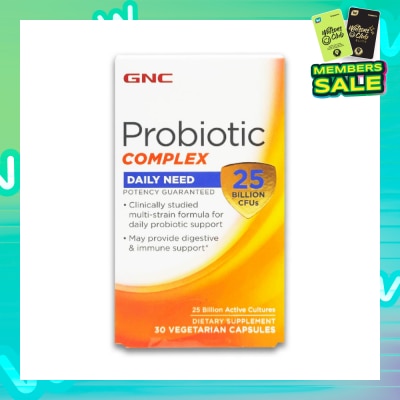 GNC Probiotic Complex Daily Need 25B CFUs Capsule Vegetarian 30s