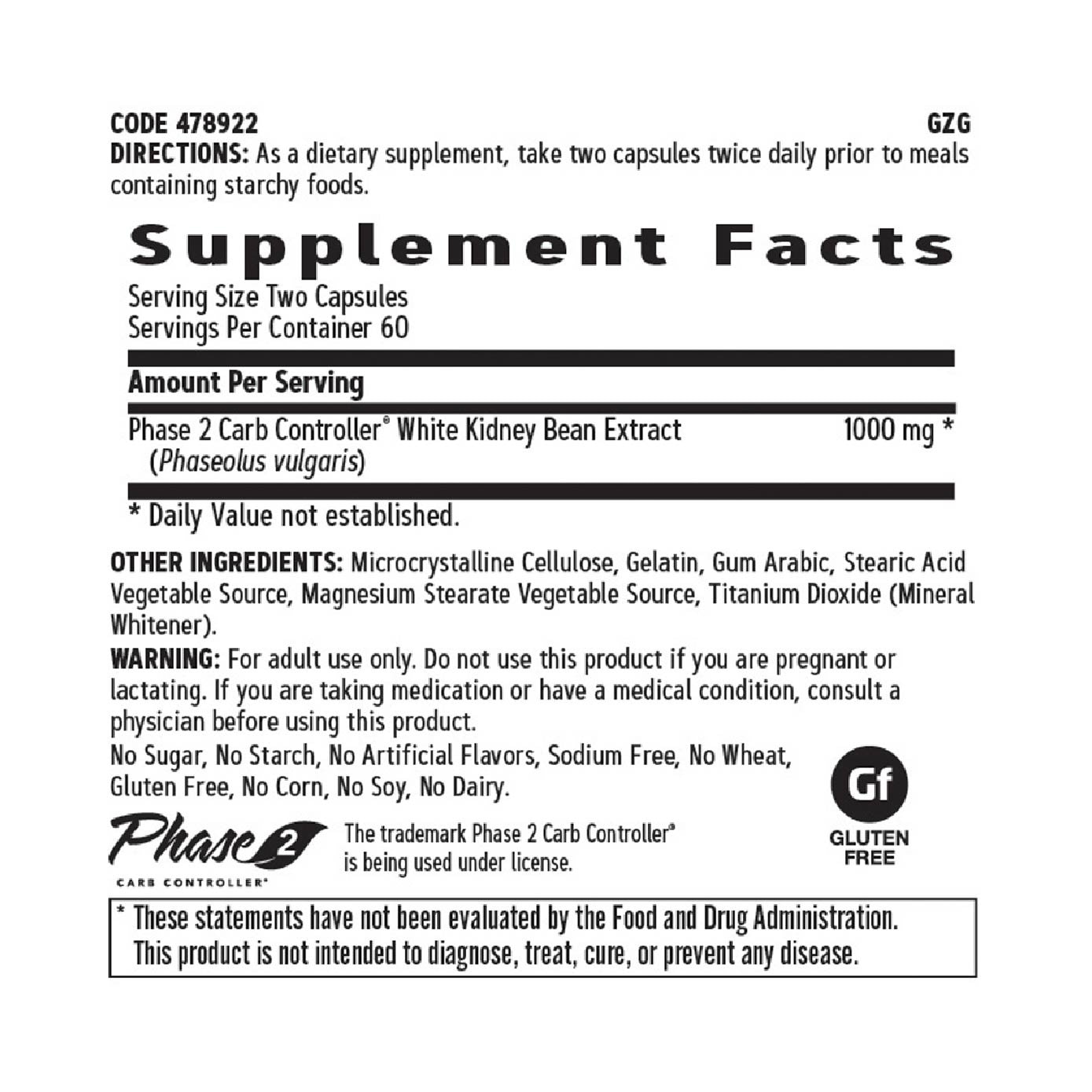 Total Lean® Phase 2 Carb Controller Capsule 120s (Expiry: Jan`2026)