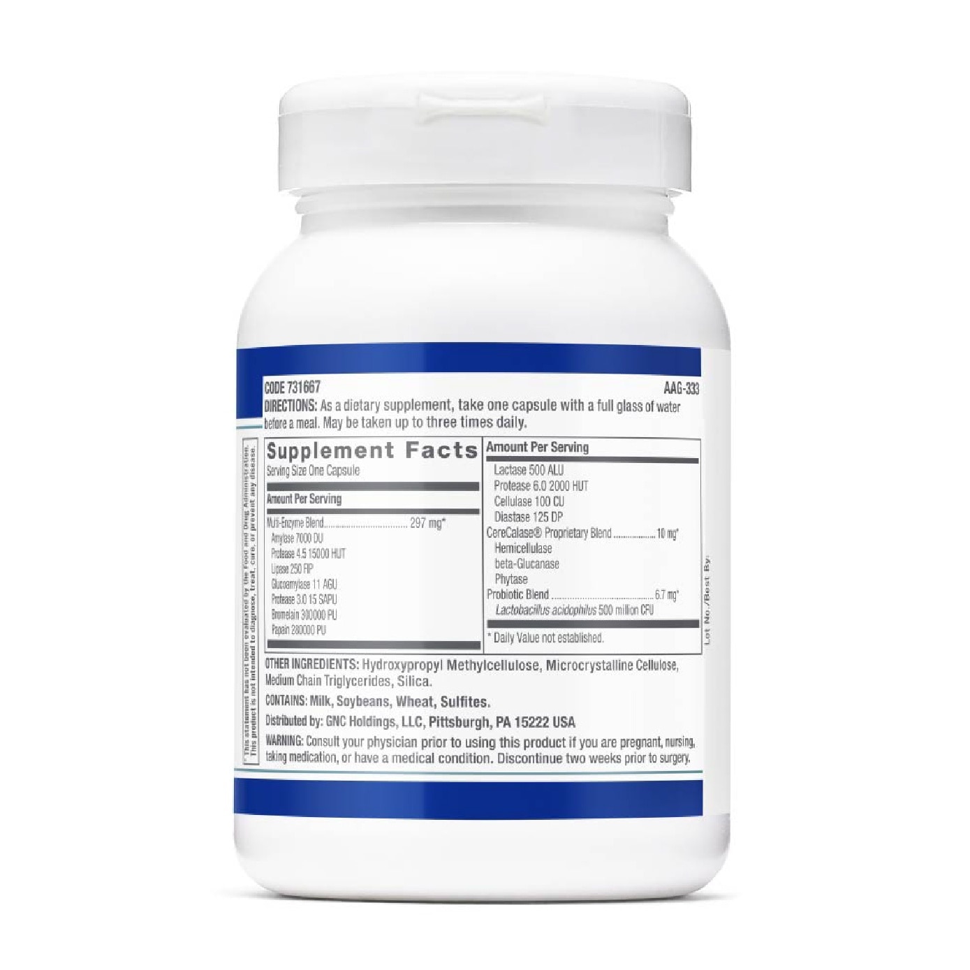 Preventive Nutrition Multi-Enzyme Formula Capsule Vegetarian 90s (Expiry: Feb`2027)