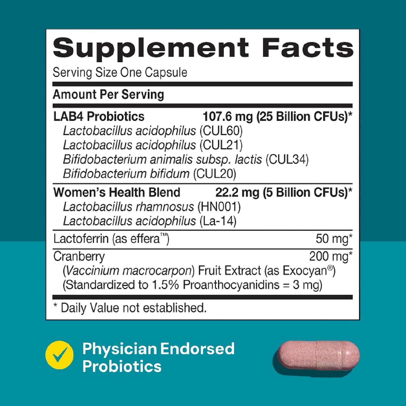 Probiotic Solutions Women's 30B CFUs Capsule Vegetarian 30s image