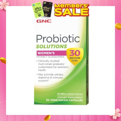 GNC Probiotic Solutions Women's 30B CFUs Capsule Vegatarian 30s