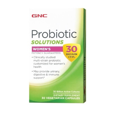 GNC Probiotic Solutions Women's 30B CFUs Capsule Vegatarian 30s