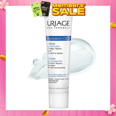 URIAGE Bariederm Repairing Cica-Cream with Copper-Zinc (For Sensitive Skin) 40ml (Expiry: Jun`2026)