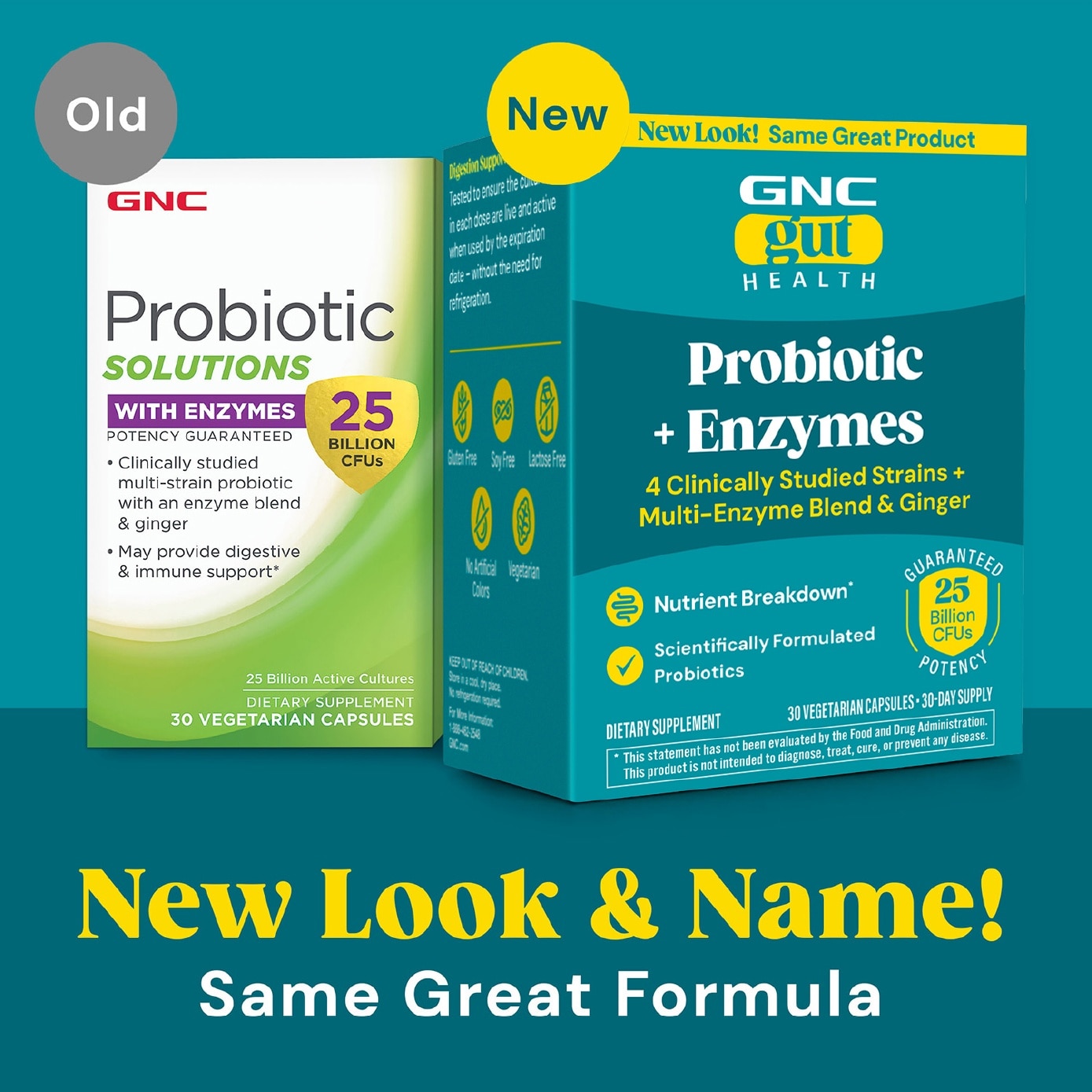 Gut Health Probiotic Plus Enzymes 25B CFU Vegetarian Capsule 30s