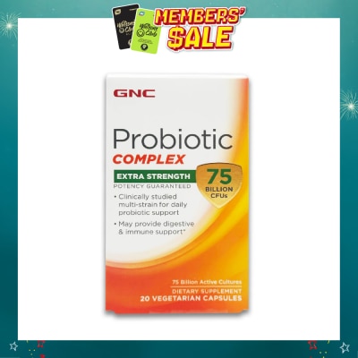 GNC - Probiotic Complex Extra Strength 75B CFUs Capsule Vegetarian 20s (Expiry: Apr`2027)