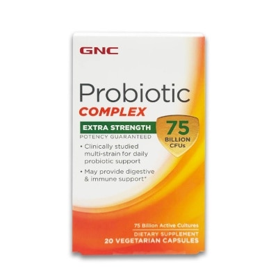 GNC Probiotic Complex Extra Strength 75B CFUs Capsule Vegetarian 20s (Expiry: Aug`2025)