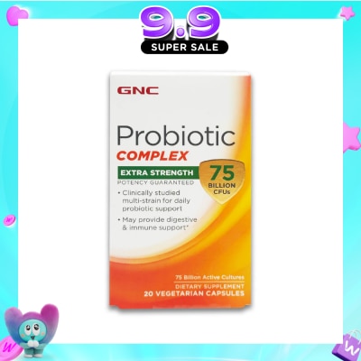 GNC - Probiotic Complex Extra Strength 75B CFUs Capsule Vegetarian 20s (Expiry: Apr`2027) image