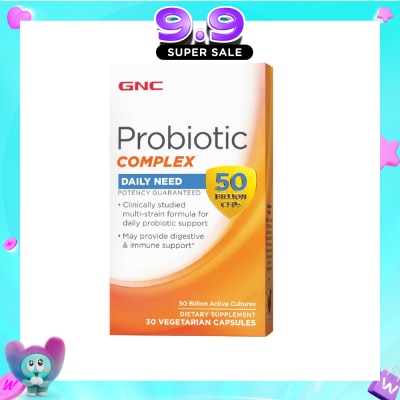 GNC - Probiotic Complex Daily Need 50B CFUs Capsule Vegetarian 30s (Expiry: May`2027) image