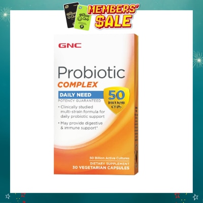 GNC - Probiotic Complex Daily Need 50B CFUs Capsule Vegetarian 30s (Expiry: Apr`2027)