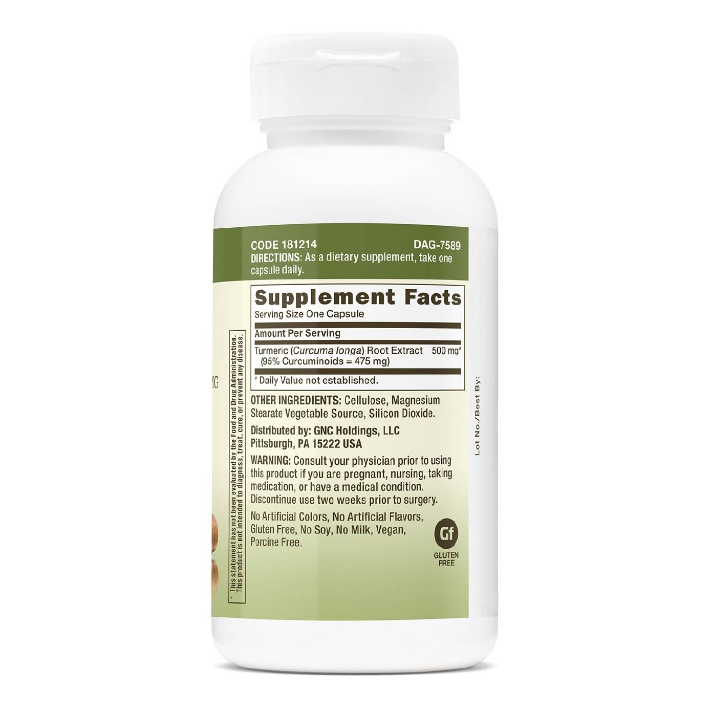 Herbal Plus Turmeric Curcumin 500mg Capsule Vegan 100s