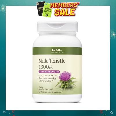GNC - Herbal Plus® Milk Thistle 1300mg Caplet Extra Strength 60s