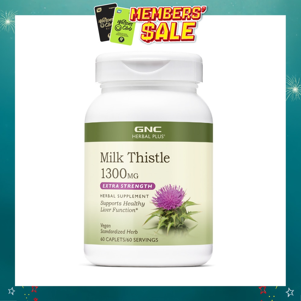 Herbal Plus® Milk Thistle 1300mg Caplet Extra Strength 60s