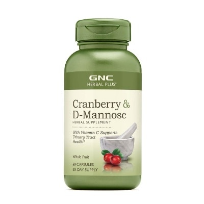 GNC Herbal Plus® D-Mannose & Cranberry Capsule Whole Fruit 60s