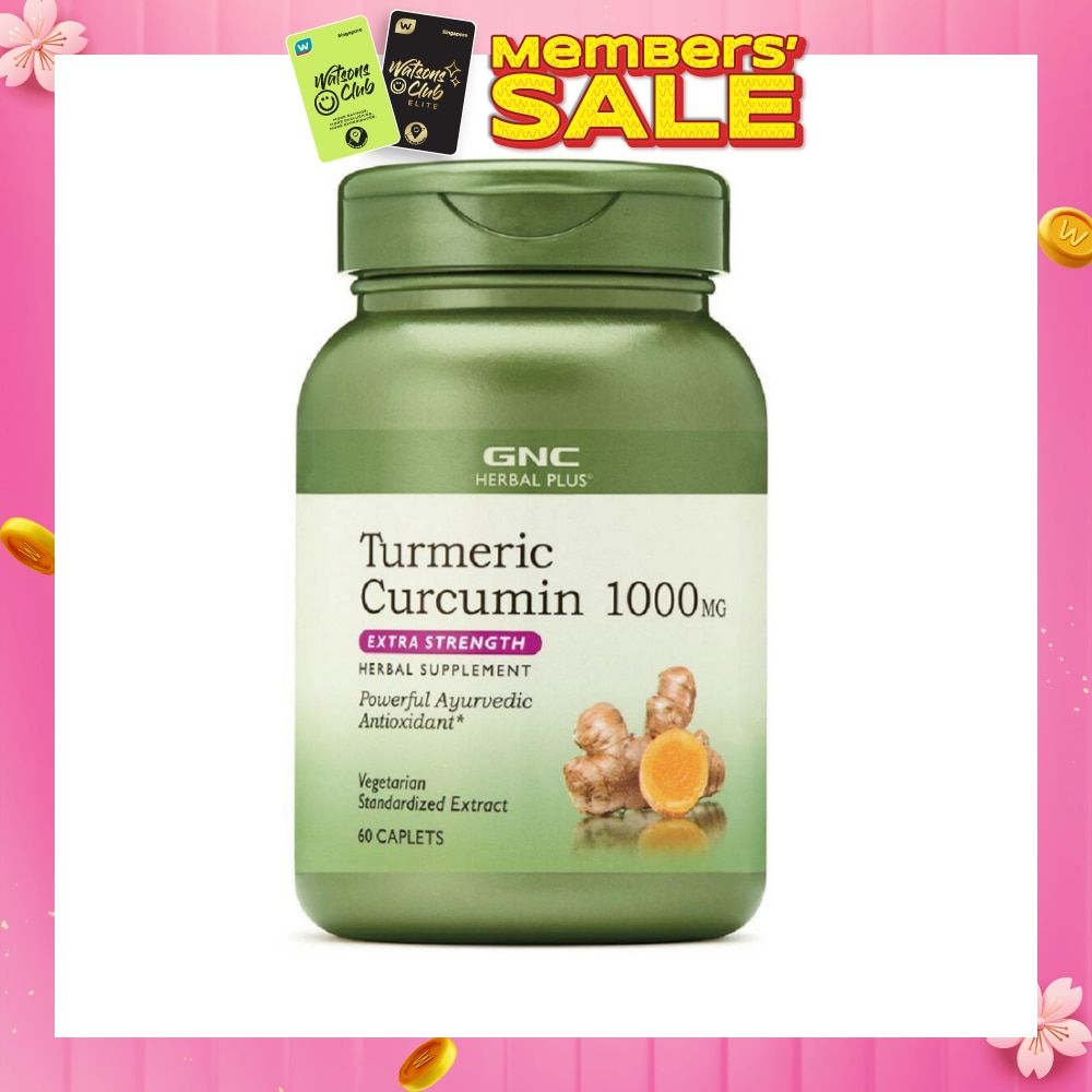 Herbal Plus® Tumeric Curcumin 1000mg Extra Strength Caplet Vegetarian 60s