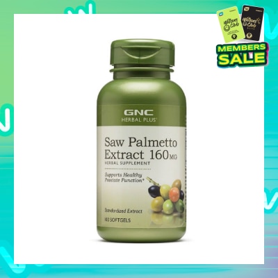 GNC Herbal Plus® Saw Palmetto Extract 160mg Softgel 100s (Expiry: Mar`2026)