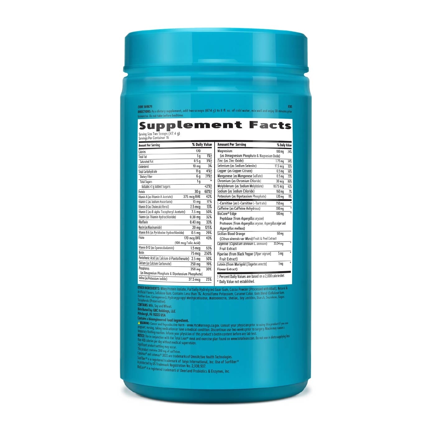 Total Lean® Shake Burn Chocolate Fudge 758.4g