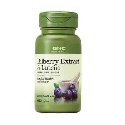 GNC Herbal Plus® Bilberry Extract & Lutein Softgel 60s (Expiry: Aug`2025)