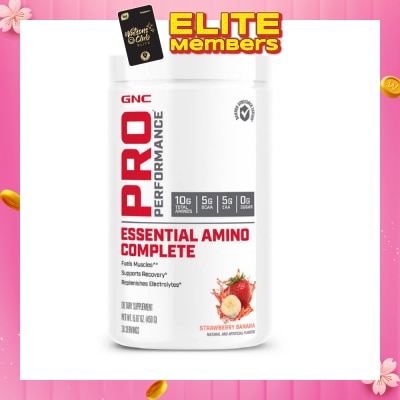 GNC Pro Performance® Essential Amino Complete Strawberry Banana 450g&nbsp;(Expiry: Aug`2026)