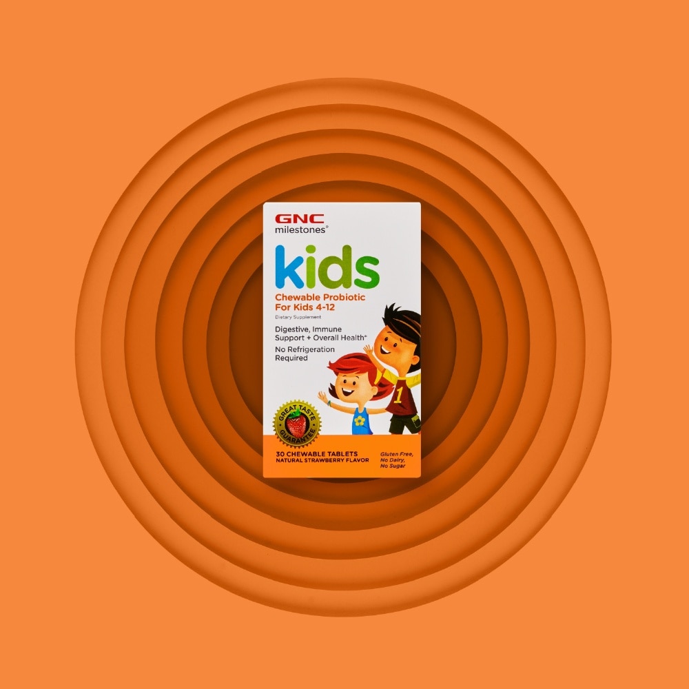 Milestones® Kids 4-12 Chewable Probiotic Natural Strawberry 30s (Expiry: Jan`2026)