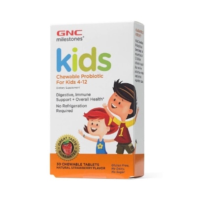 GNC Milestones® Kids 4-12 Chewable Probiotic Natural Strawberry 30s