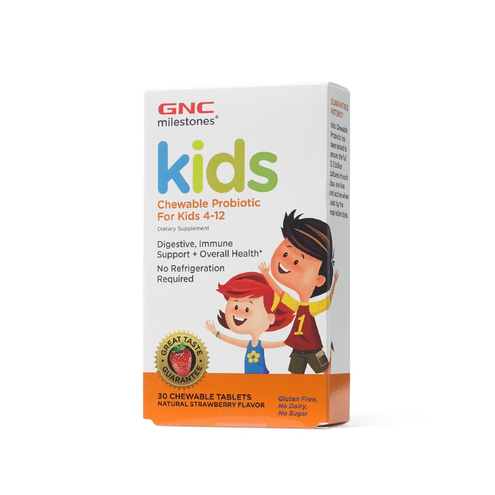 Milestones® Kids 4-12 Chewable Probiotic Natural Strawberry 30s (Expiry: Jan`2026)