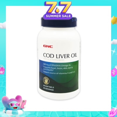 GNC - Cod Liver Oil Omega-3 Softgel 90s