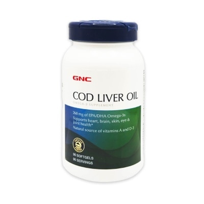 GNC Cod Liver Oil Omega-3 Softgel 90s