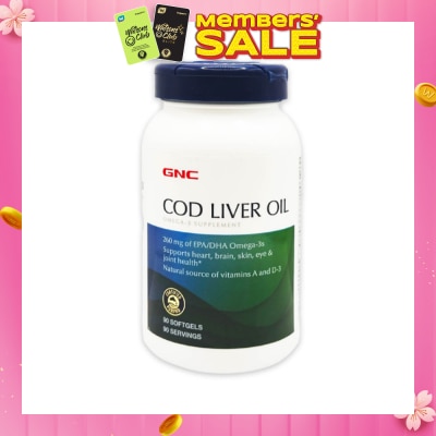 GNC Cod Liver Oil Omega-3 Softgel 90s