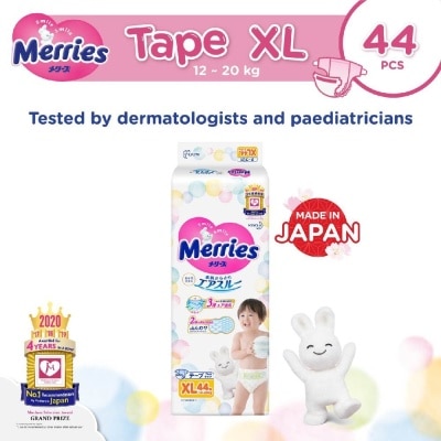 MERRIES Tape Diaper Xlarge 44s