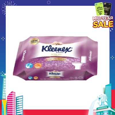 KLEENEX Ultra Soft Wet Toilet Tissues Flushable Wipes 40s