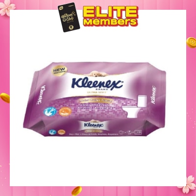 KLEENEX Ultra Soft Wet Toilet Tissues Flushable Wipes 40s