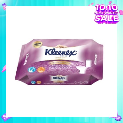 KLEENEX Ultra Soft Wet Toilet Tissues Flushable Wipes 40s