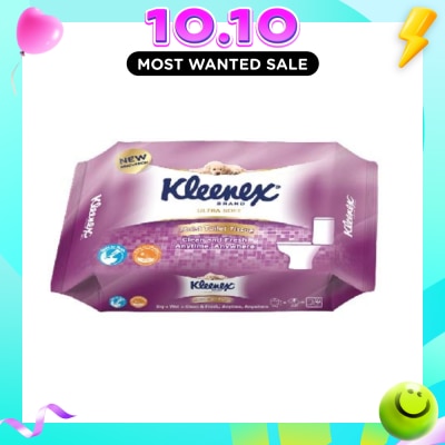 KLEENEX Ultra Soft Wet Toilet Tissues Flushable Wipes 40s image